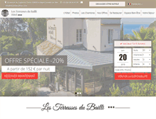 Tablet Screenshot of hotel-terrasses-dubailli.com